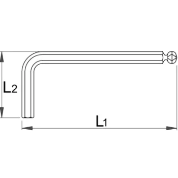 Unior imbus ključ loptasti dugi 220/3SL 10